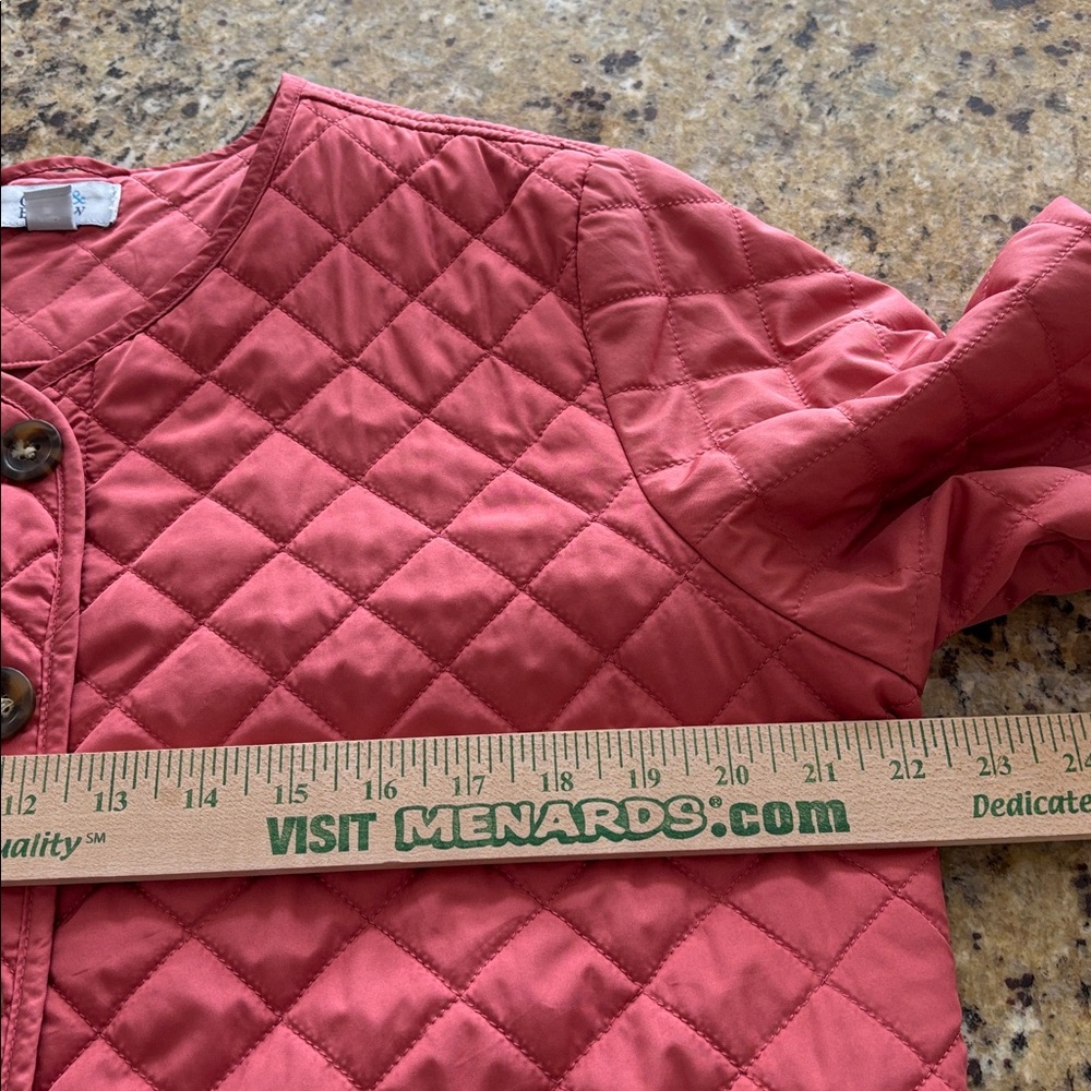 Womens Quilted Jacket Size large Petite Pink Barn y2k Outdoors - Picture 8 of 8